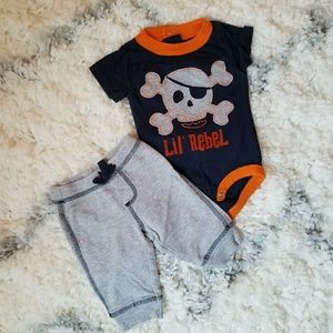 Boy's Newborn Lil Rebel Okie Dokie 2 Piece Set